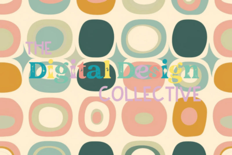 Midcentury Boho Seamless Digital Paper - CraftNest - Digital Crafting and Art