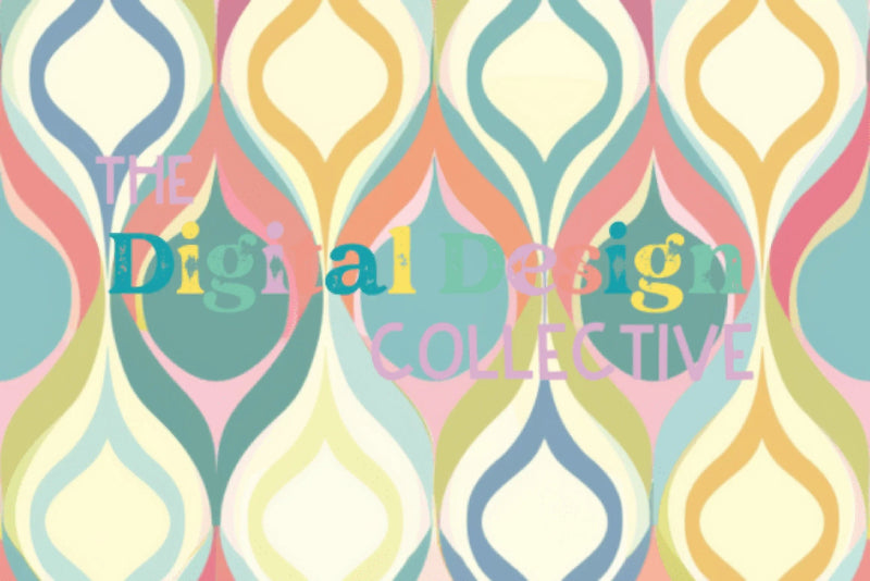 Midcentury Boho Seamless Digital Paper - CraftNest - Digital Crafting and Art