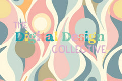 Midcentury Boho Seamless Digital Paper - CraftNest - Digital Crafting and Art