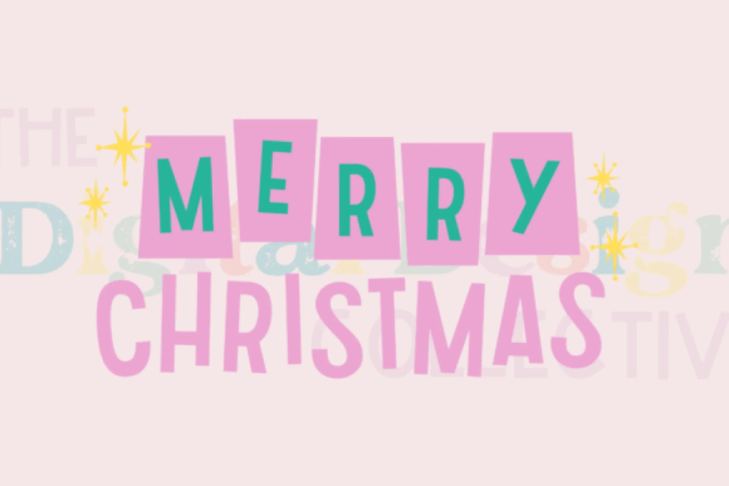 Midcentury Pink Merry Christmas Clipart Bundle - CraftNest - Digital Crafting and Art