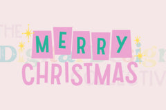Midcentury Pink Merry Christmas Clipart Bundle - CraftNest - Digital Crafting and Art