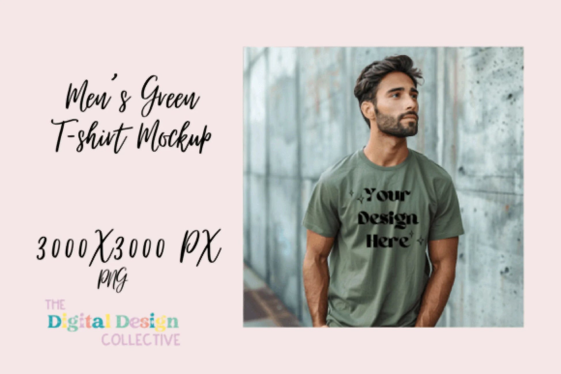 Dark Green Men's T-Shirt Mockup - CraftNest - Digital Crafting and Art