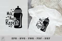 Milk, Naps, Repeat Baby Quotes Clipart Bundle - CraftNest - Digital Crafting and Art
