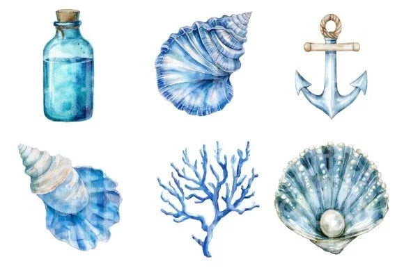 Minimalist Sea Clipart Bundle 67 - CraftNest - Digital Crafting and Art