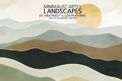 Minimalist Artsy Landscapes - Wall Art - CraftNest - Digital Crafting and Art