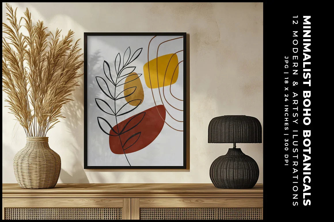 Minimalist Boho Botanicals - Wall Art - CraftNest - Digital Crafting and Art