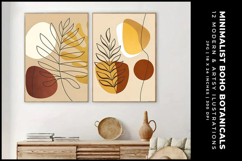 Minimalist Boho Botanicals - Wall Art - CraftNest - Digital Crafting and Art