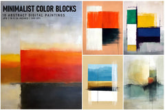 Minimalist Blocks of Color - Wall Art - CraftNest - Digital Crafting and Art