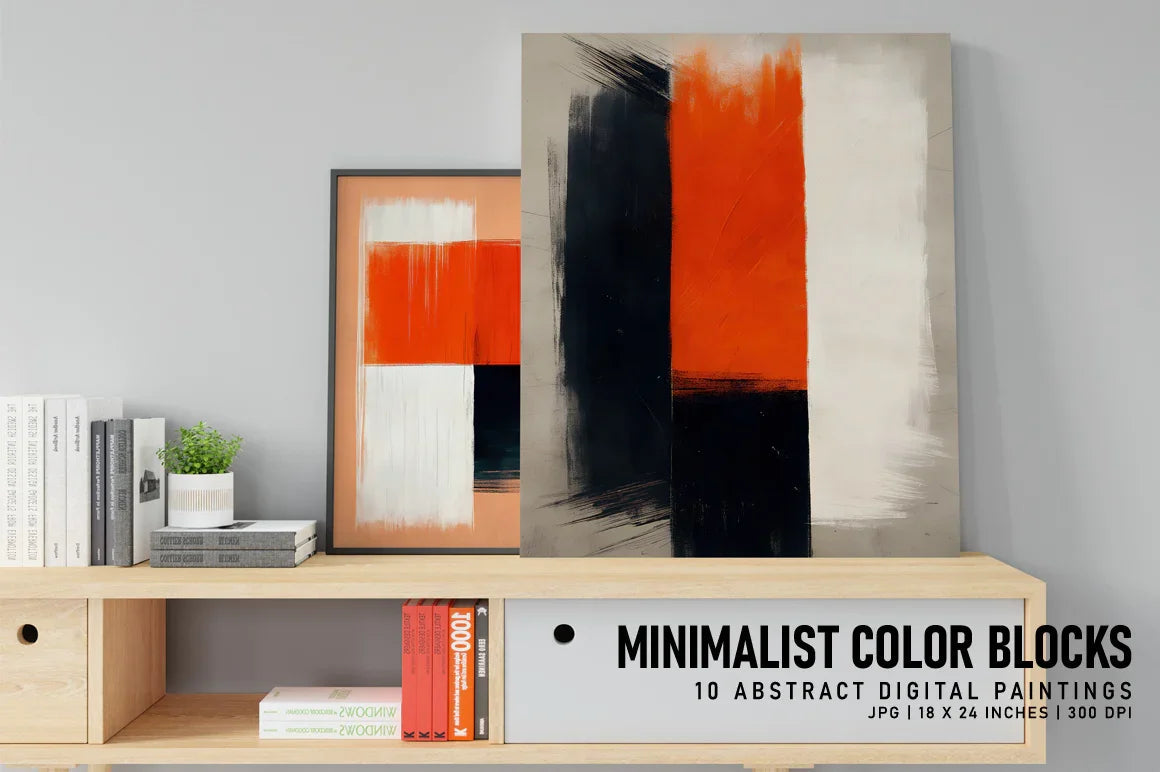 Minimalist Blocks of Color - Wall Art - CraftNest - Digital Crafting and Art