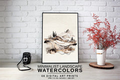 Minimalist Landscape Watercolors - Wall Art - CraftNest - Digital Crafting and Art