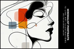 Minimalist Line Art Portraits - Women - CraftNest - Digital Crafting and Art