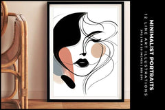 Minimalist Line Art Portraits - Women - CraftNest - Digital Crafting and Art