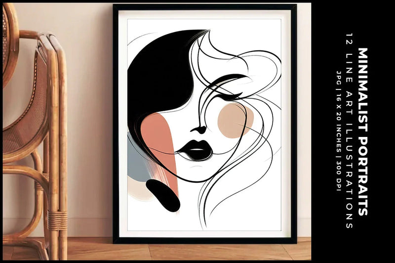 Minimalist Line Art Portraits - Women - CraftNest - Digital Crafting and Art