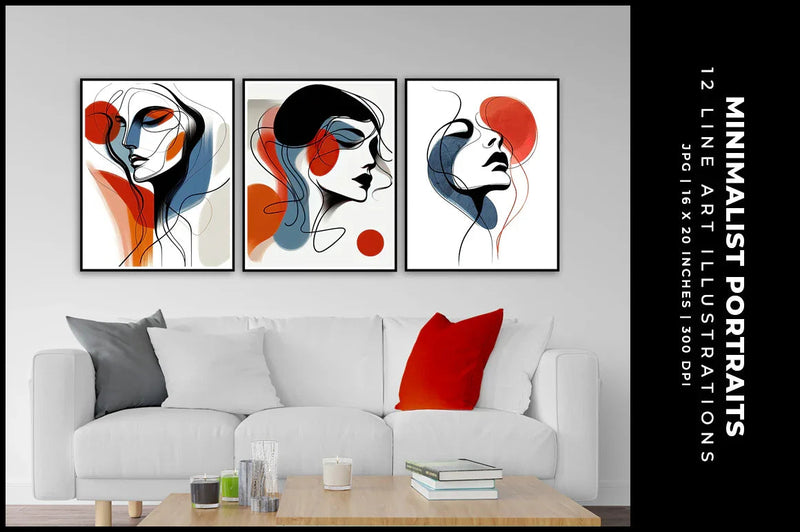 Minimalist Line Art Portraits - Women - CraftNest - Digital Crafting and Art