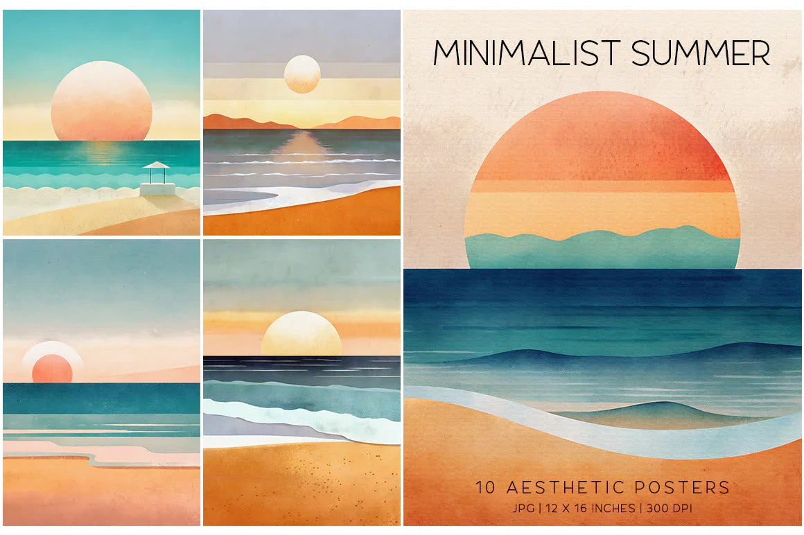 Minimalist Summer - Wall Art - CraftNest - Digital Crafting and Art