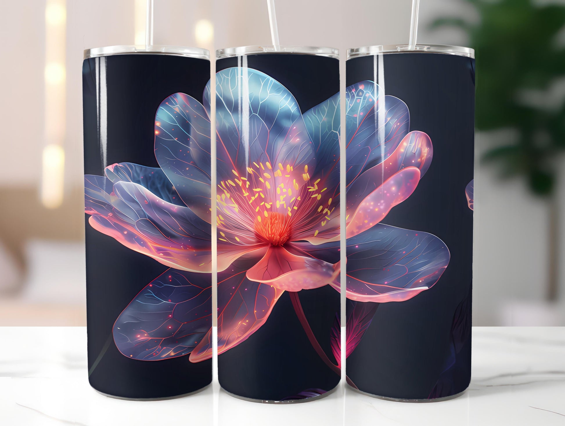 Minimalist Flowers Tumbler Wrap - CraftNest - Digital Crafting and Art