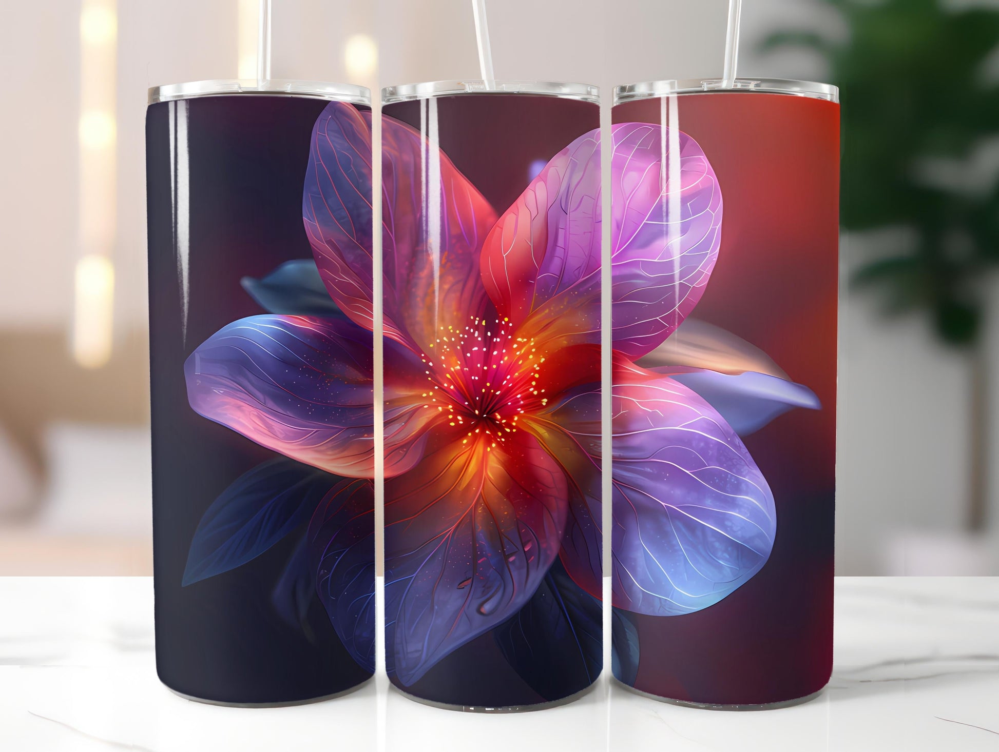 Minimalist Flowers Tumbler Wrap - CraftNest - Digital Crafting and Art