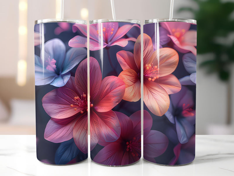Minimalist Flowers Tumbler Wrap - CraftNest - Digital Crafting and Art