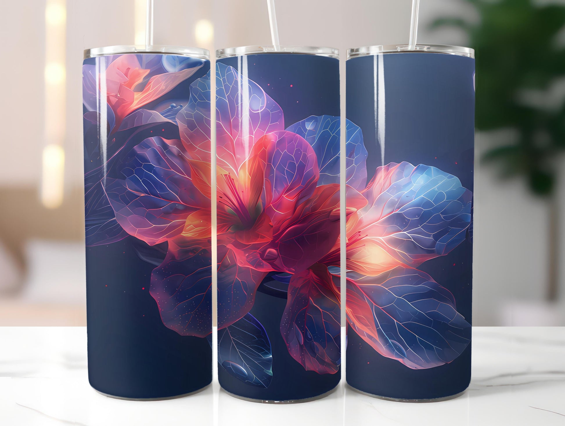 Minimalist Flowers Tumbler Wrap - CraftNest - Digital Crafting and Art