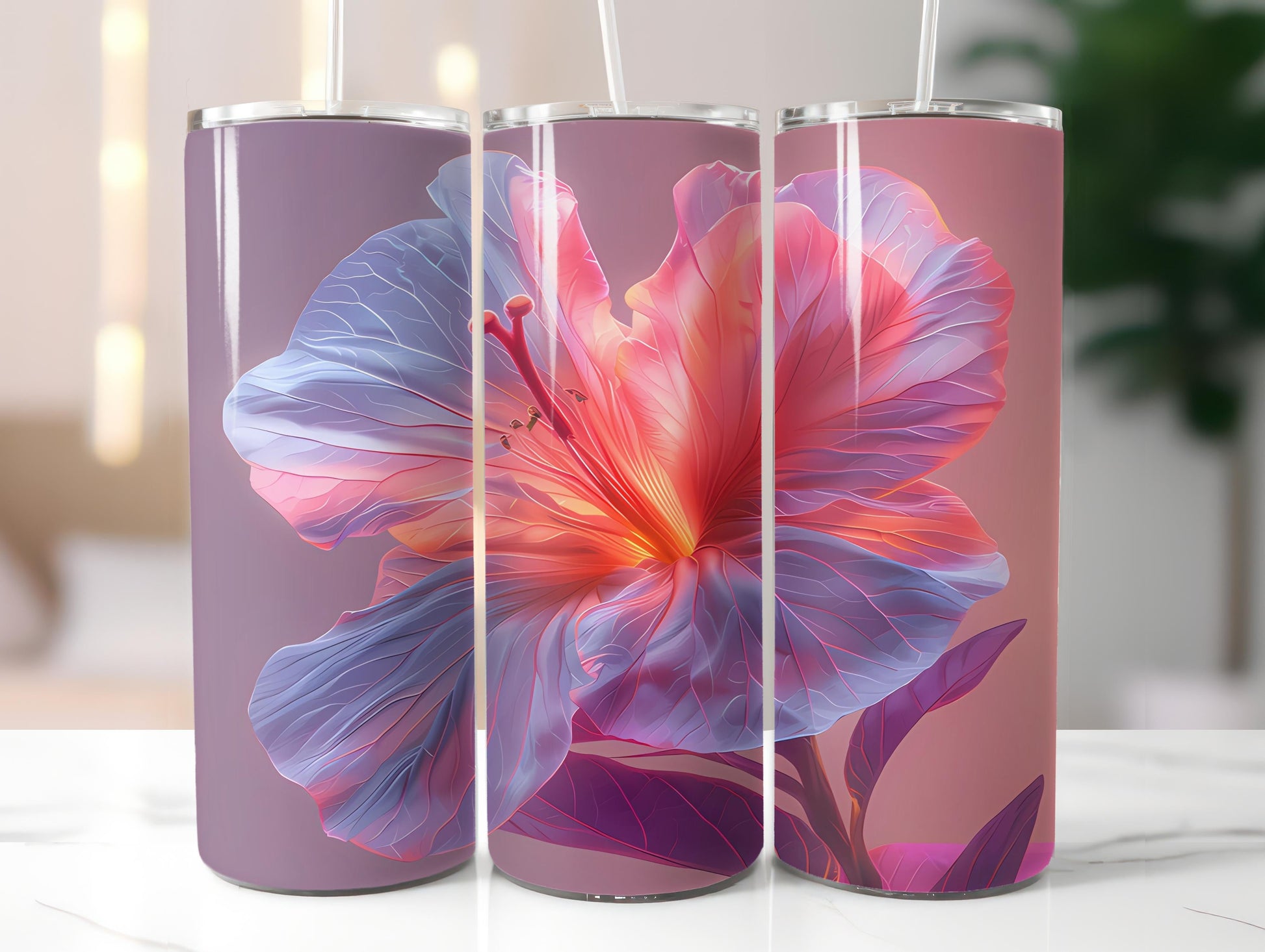 Minimalist Flowers Tumbler Wrap - CraftNest - Digital Crafting and Art