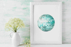 Mint Teal Disco Balls Clipart Bundle - CraftNest - Digital Crafting and Art