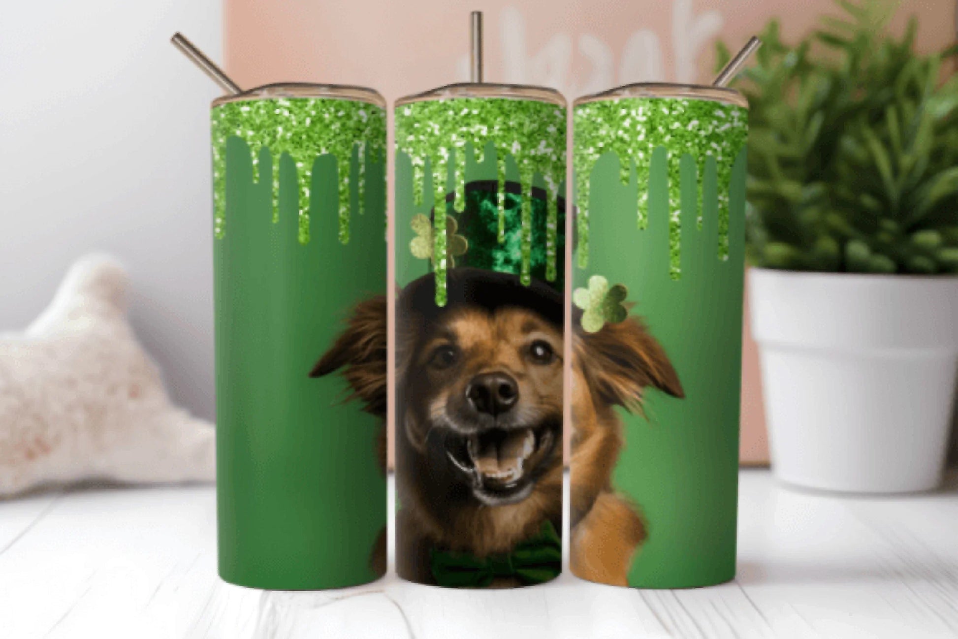 St. Patrick's Day Green Dog Tumbler Bundle - CraftNest - Digital Crafting and Art