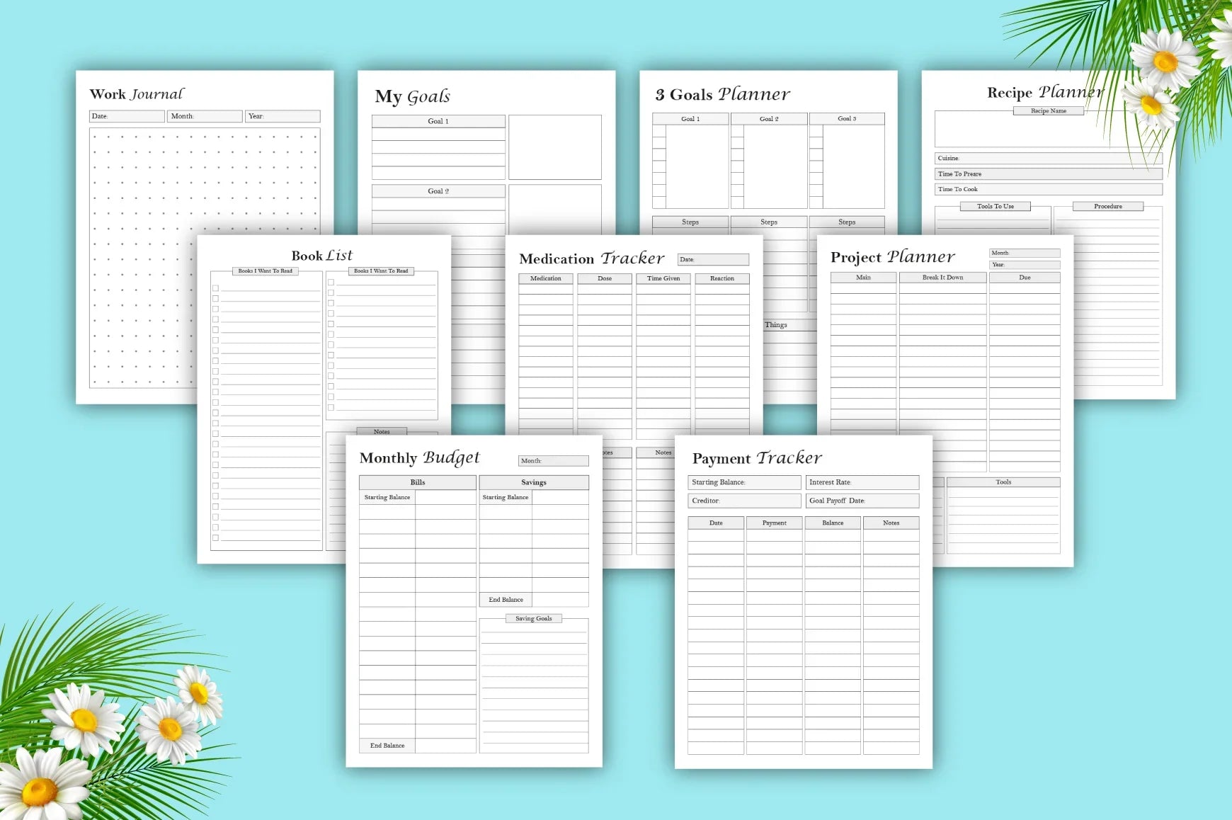 Happy Life Planner - Printable Planner - CraftNest - Digital Crafting and Art