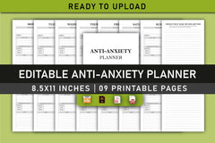 Anti Anxiety Planner - Printable Planner - CraftNest - Digital Crafting and Art
