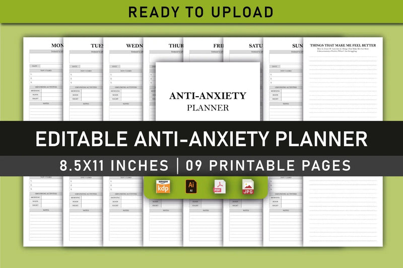 Anti Anxiety Planner - Printable Planner - CraftNest - Digital Crafting and Art