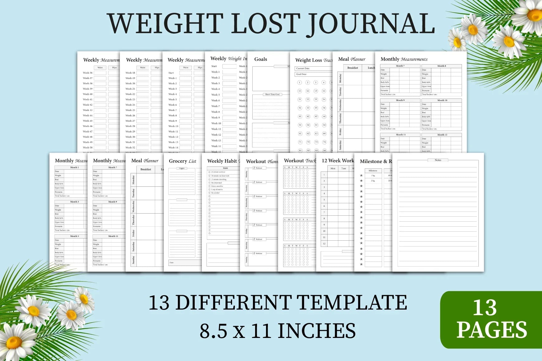 Weight Loss Planner - CraftNest - Digital Crafting and Art