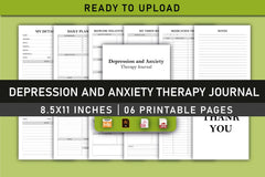 Depression and Anxiety Therapy Planner - CraftNest - Digital Crafting and Art