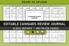 Cannabis Review Planner - CraftNest - Digital Crafting and Art