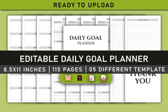 Daily Goal Planner  Bundle - CraftNest - Digital Crafting and Art