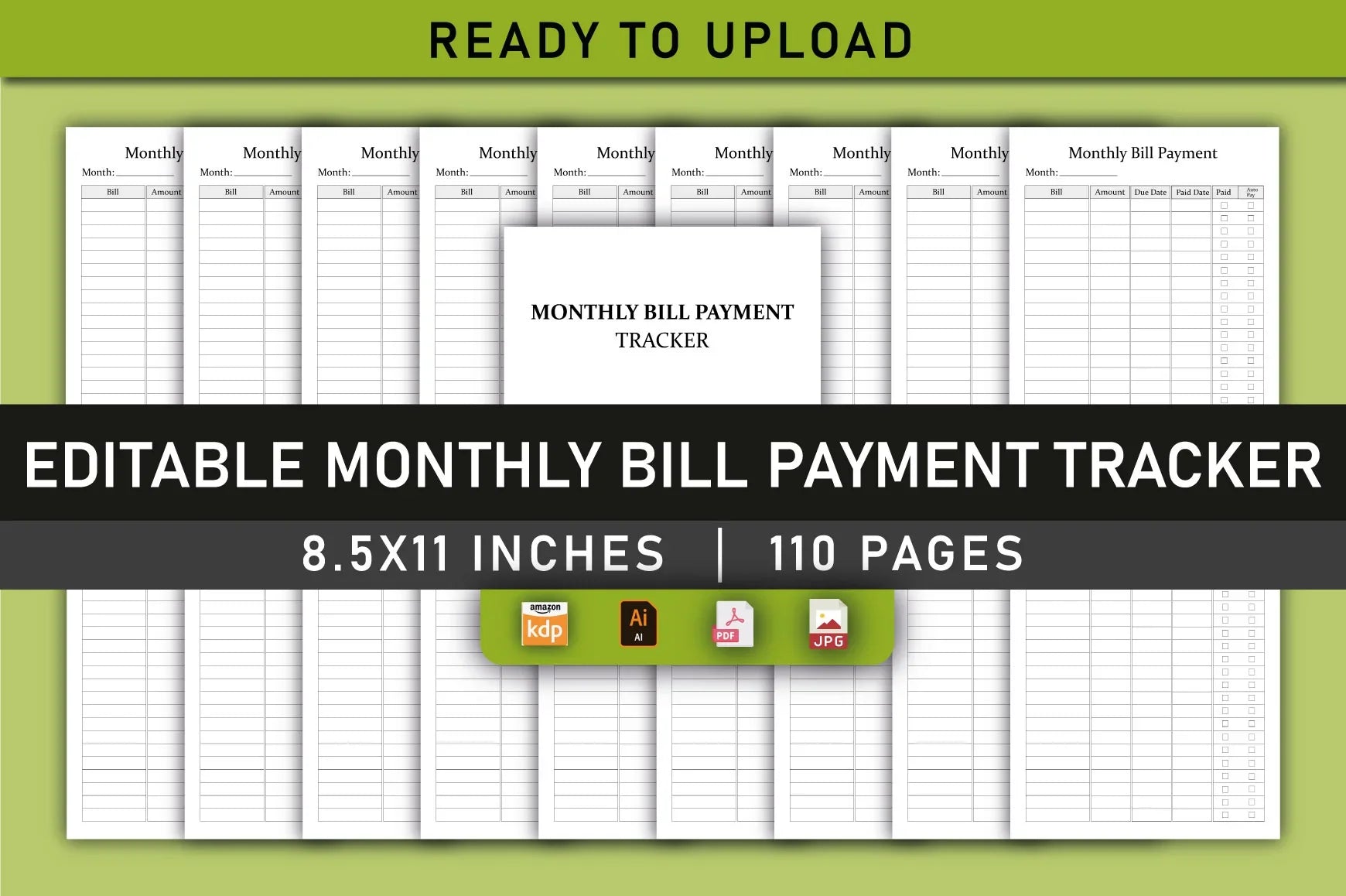 Monthly Bill Payment Tracker Planner - CraftNest - Digital Crafting and Art