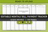 Monthly Bill Payment Tracker Planner