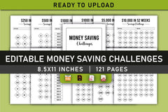 Money Saving Challenges Planner - CraftNest - Digital Crafting and Art