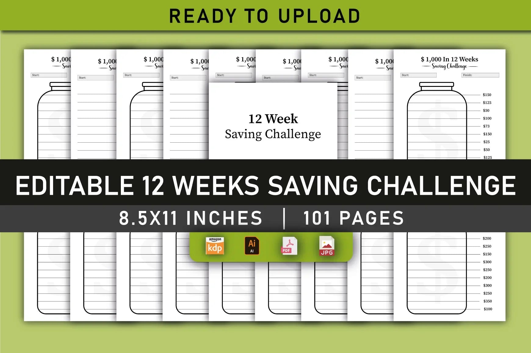 Weekly Savings Challenge Planner - Printable - CraftNest - Digital Crafting and Art