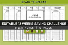 Weekly Savings Challenge Planner - Printable - CraftNest - Digital Crafting and Art