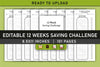 Weekly Savings Challenge Planner - Printable
