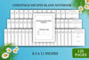 Christmas Recipes Blank Notebook Planner