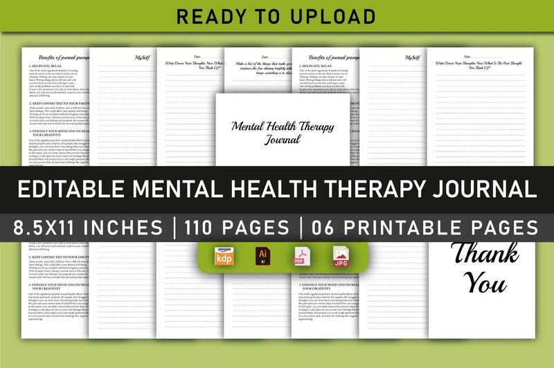Mental Health Therapy Planner - CraftNest - Digital Crafting and Art