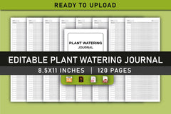 Plant Watering Planner - Printable  Bundle - CraftNest - Digital Crafting and Art