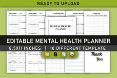 Mental Health Planner Bundle - CraftNest - Digital Crafting and Art