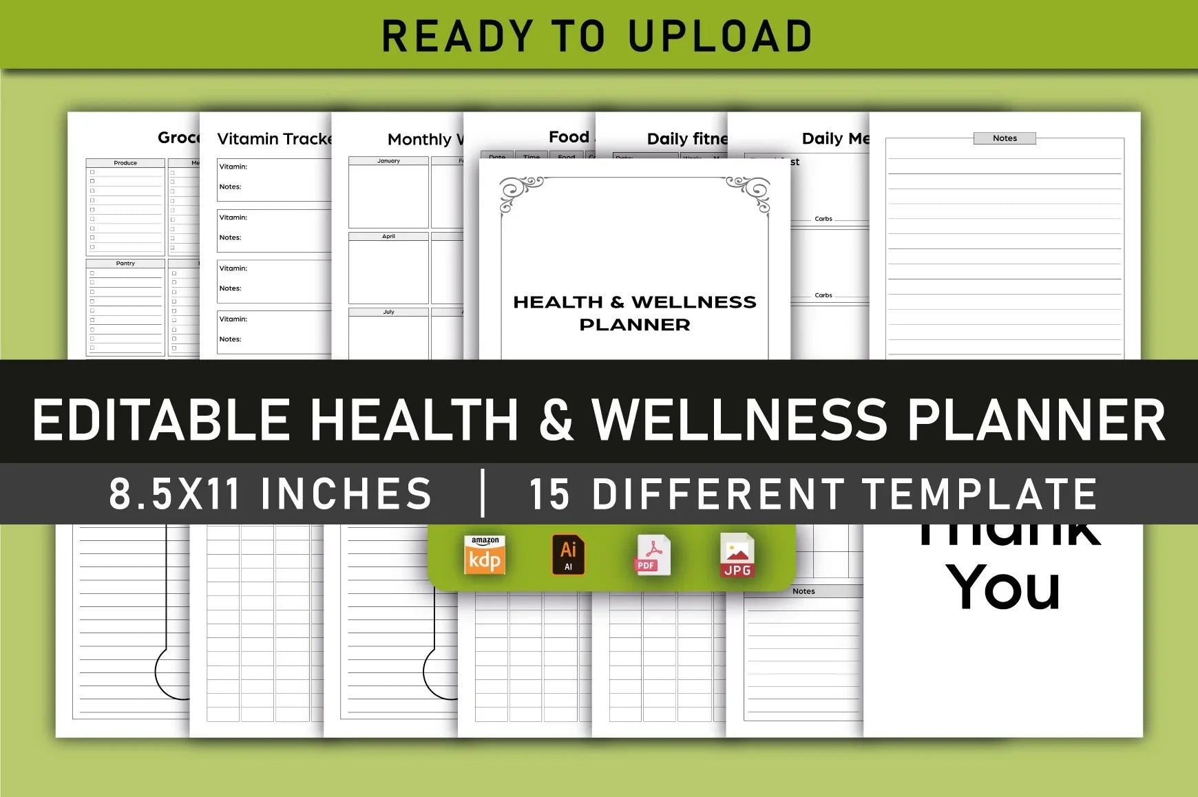 Health and Wellness Planner - CraftNest - Digital Crafting and Art