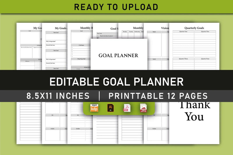 Goal Planner  Bundle - CraftNest - Digital Crafting and Art