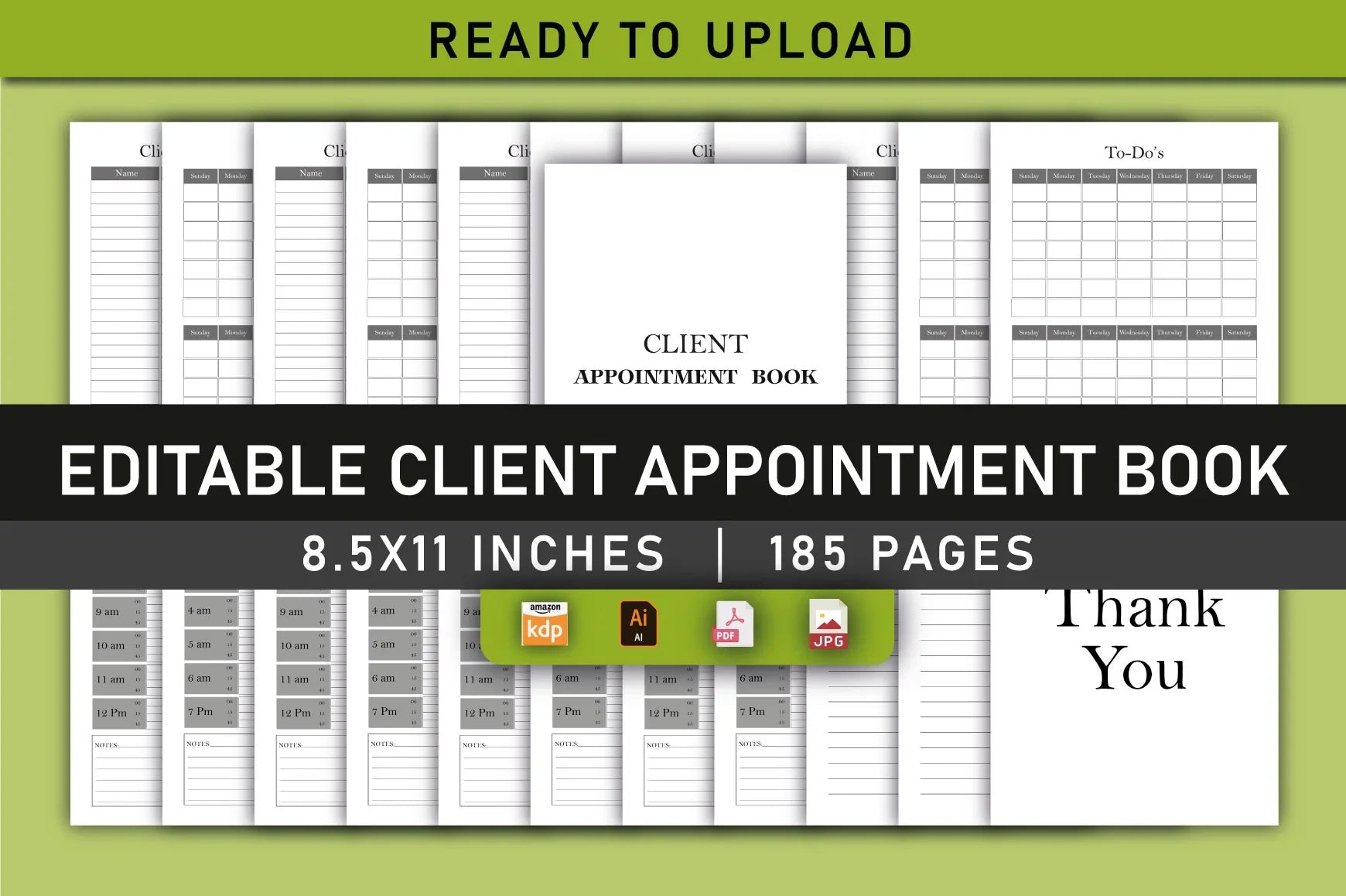 Client Appointment Book Planner  Bundle - CraftNest - Digital Crafting and Art