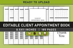 Client Appointment Book Planner  Bundle - CraftNest - Digital Crafting and Art