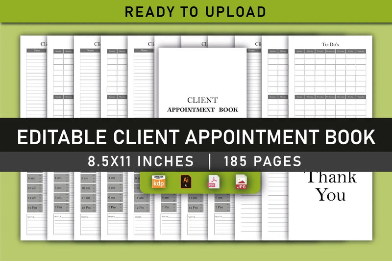 Client Appointment Book Planner  Bundle - CraftNest - Digital Crafting and Art