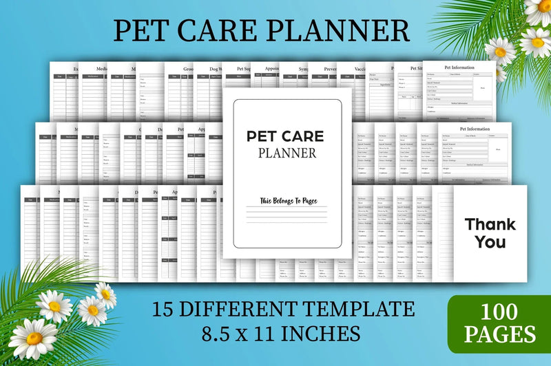 Pet Care Planner  Bundle - CraftNest - Digital Crafting and Art