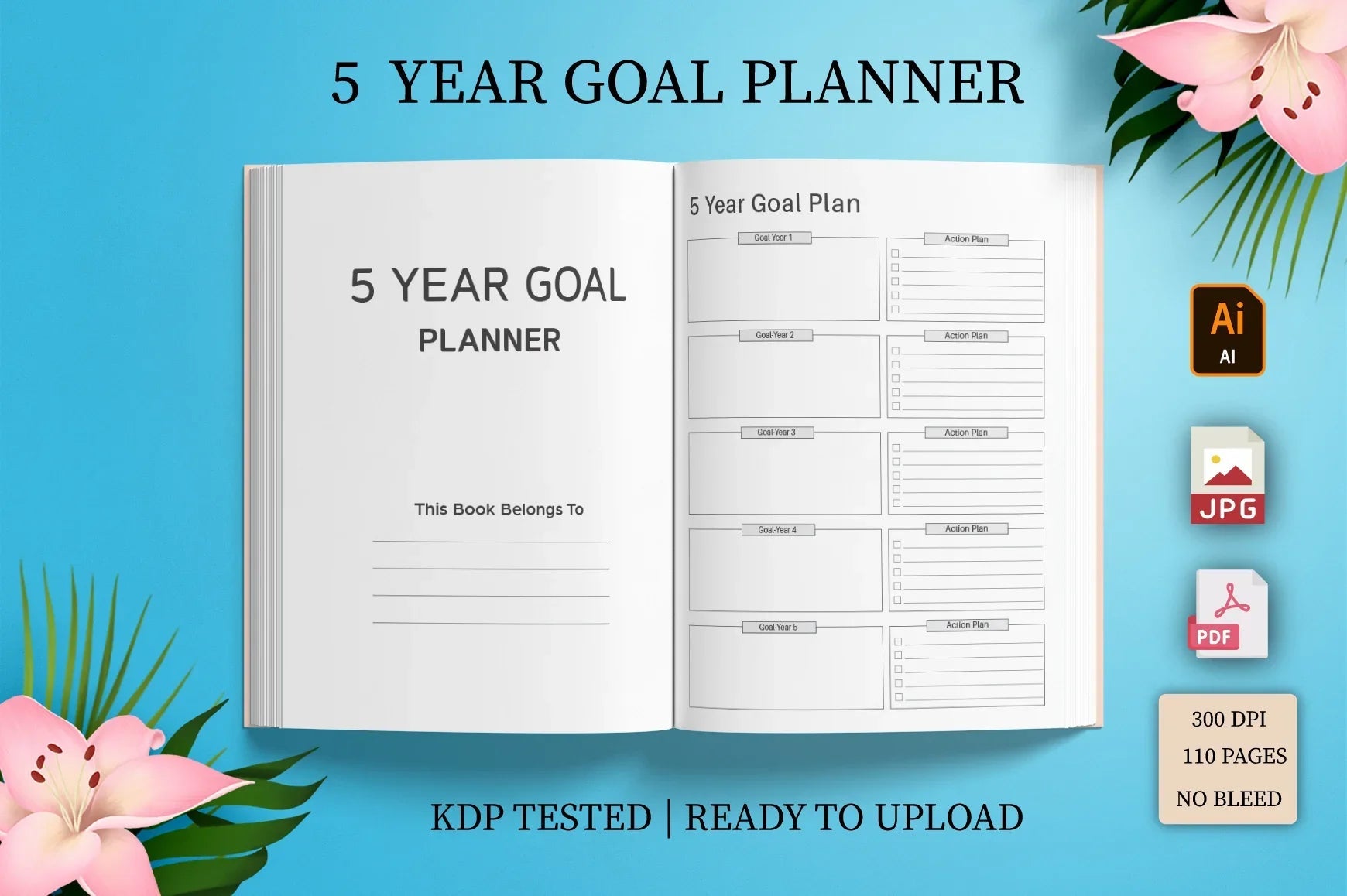 Yearly Goal Planner - CraftNest - Digital Crafting and Art